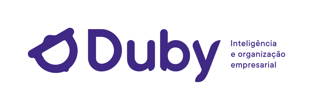 Logo com centeito da empresa duby